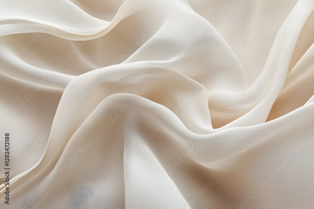 Obraz premium Minimalist Soft Gradient Fabric with Delicate Shadows