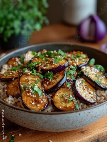 Sauteed eggplant bowl recipe healthy meal