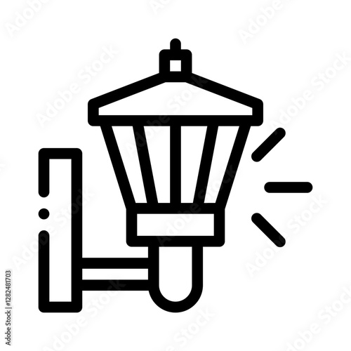 stone pathway line icon