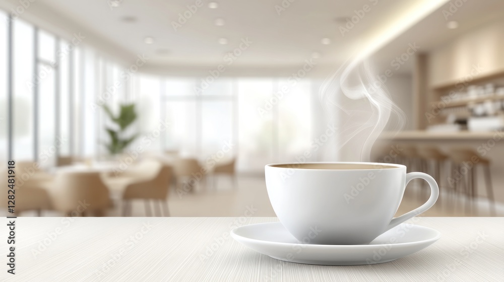 Aromatic Coffee in a Modern Cafe: Warmth and Relaxation Aromatic Coffee in a Modern Cafe: Warmth and Relaxation