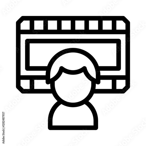 action movie line icon