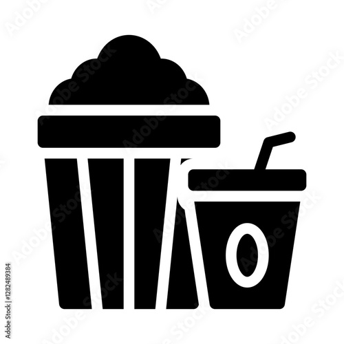 popcorn glyph icon