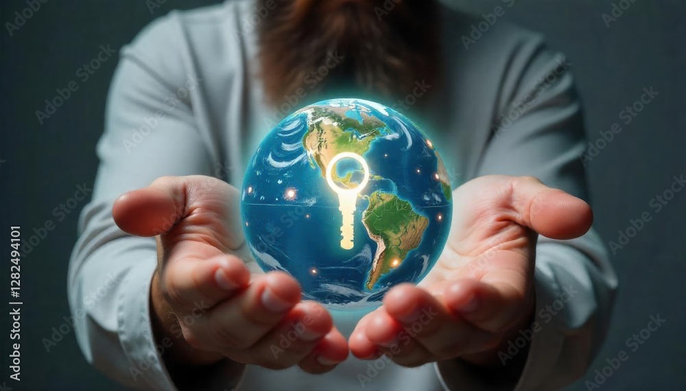 Holding Earth with Key Global Access Concept and Connectivity Holding Earth with Key Global Access Concept and Connectivity