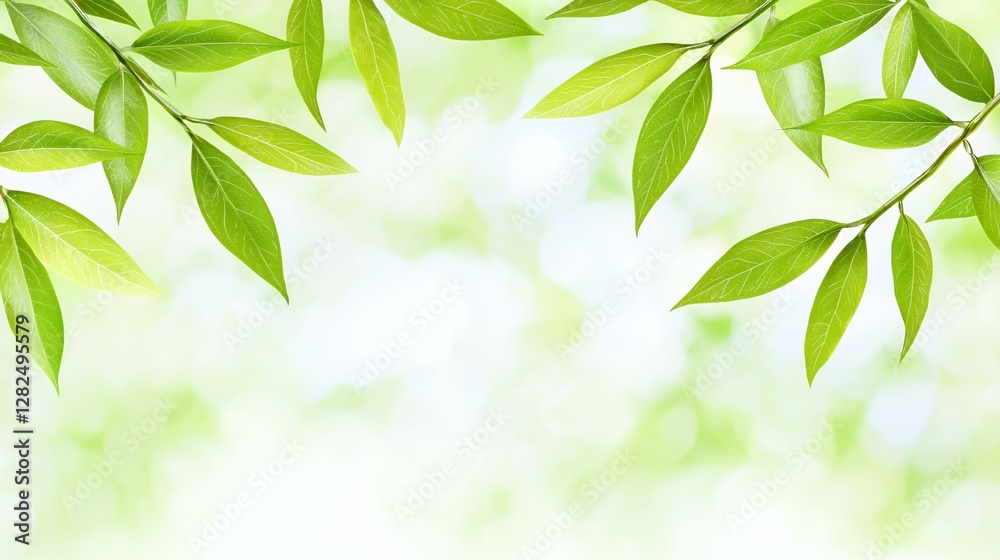 Bright Green Leaves Background Soft Focus Lush Foliage Bright Green Leaves Background Soft Focus Lush Foliage