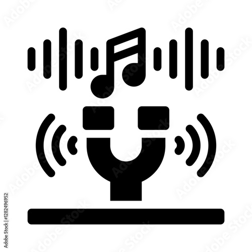 tuning fork glyph icon