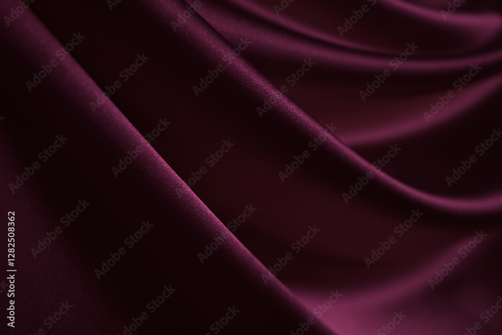 Curtain. Black dark purple red burgundy maroon magenta pink rose abstract background. Silk satin fabric. Silky shine glitter. Soft folds draped wave wavy line.Beautiful elegant luxury festive romantic