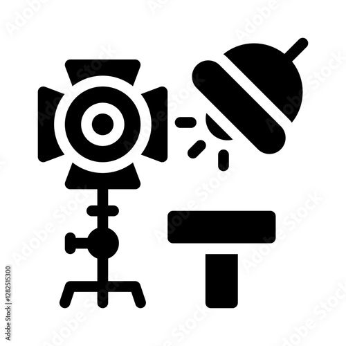 photo studio glyph icon