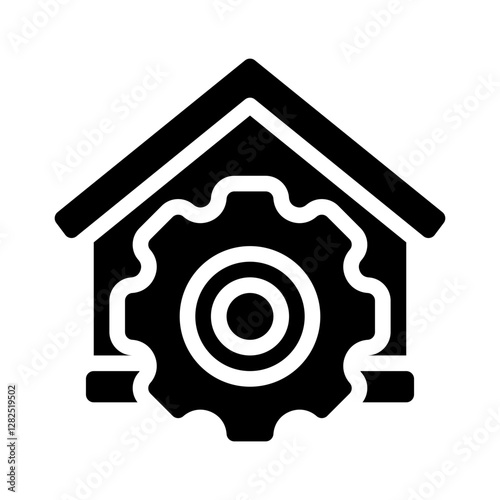 home maintenance glyph icon