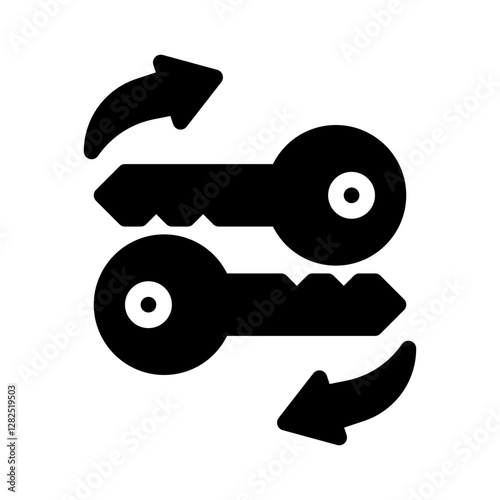 key handover glyph icon