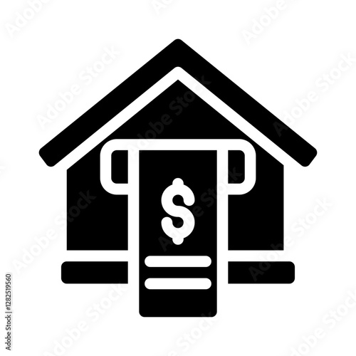 rent payment glyph icon