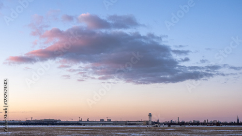 Wolke über dem Tempelhofer Feld, Berlin photo