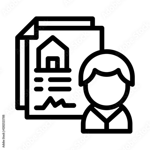 urban real estate line icon