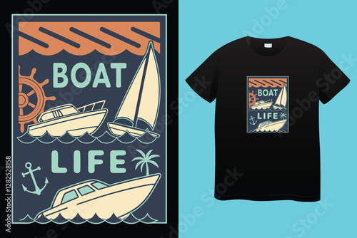 France Saint Tropez Les Voiles De Provence-Alpes-Cote d'Azur slogan print with hand-drawn sailboat illustration for graphic tee t-shirt or poster.
