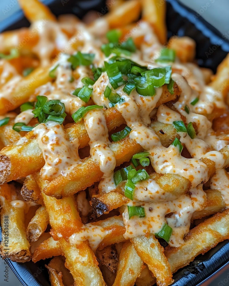 Close-up, pepper jack, jalapenos, spicy mayo, ghost pepper fries, intense flavors Close-up, pepper jack, jalapenos, spicy mayo, ghost pepper fries, intense flavors