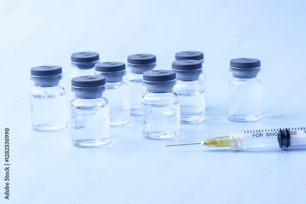Vaccine and syringe medical background material Vaccine and syringe medical background material