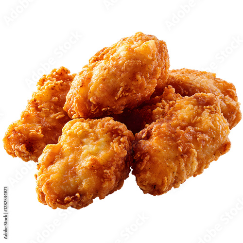 Crispy Golden Chicken Nuggets With Delicious Texture, Appealing To Many Palates.  A Hearty And photo