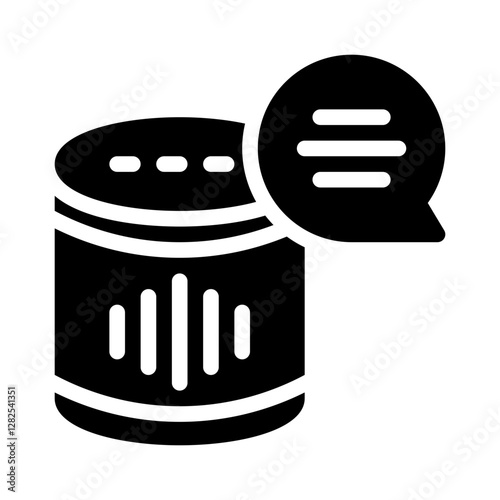 voice assistant glyph icon
