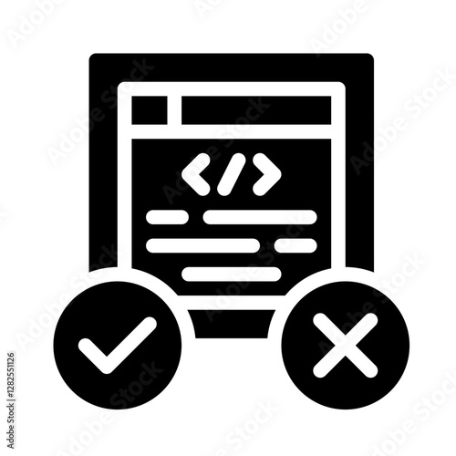software testing glyph icon