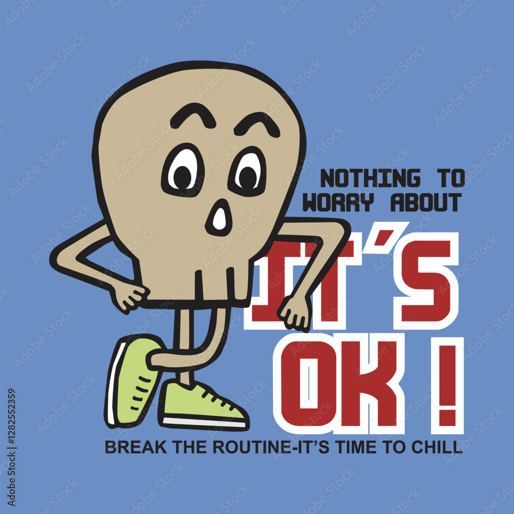 Fototapeta premium It's ok design cartoon vector illustration