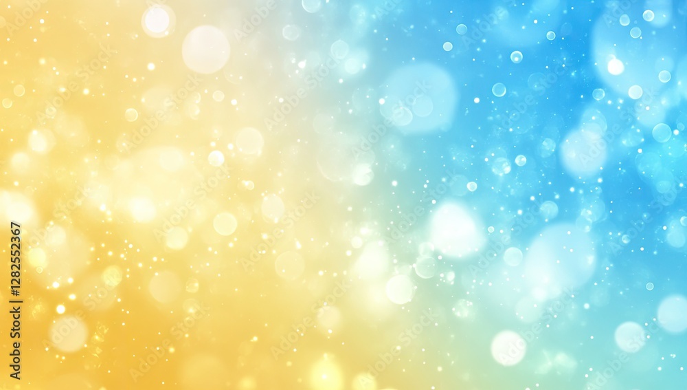 Abstract gold-blue bokeh background; website design Abstract gold-blue bokeh background; website design