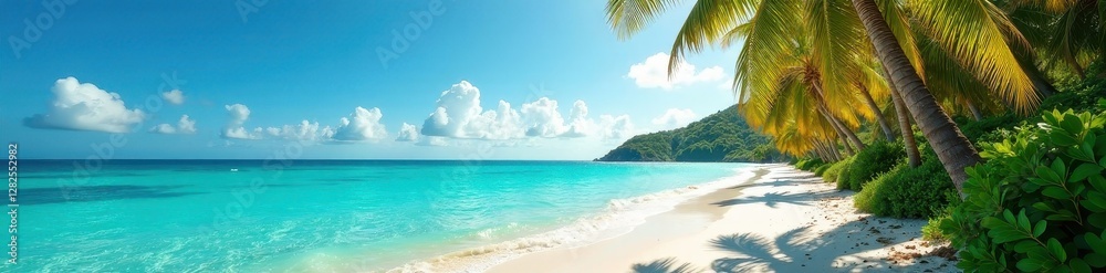 Sun-drenched coastal road, palm trees sway gently over turquoise sea , nature, sand, scenic route Sun-drenched coastal road, palm trees sway gently over turquoise sea , nature, sand, scenic route