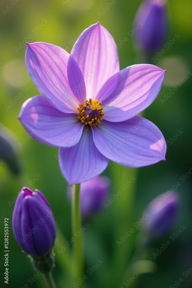 Large lavender colored flower blooming in a garden, nature, garden, flower Large lavender colored flower blooming in a garden, nature, garden, flower