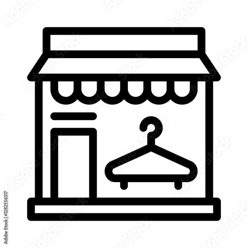 clothing market line icon