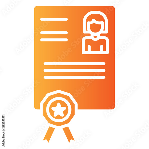 finalist vector single icon with a glyph gradient style