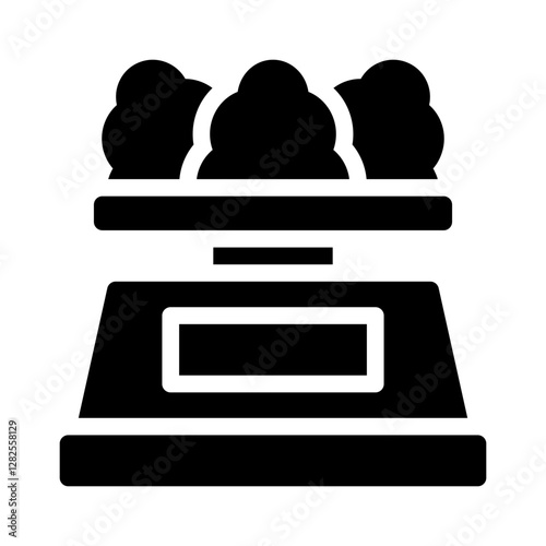 weighing scale glyph icon