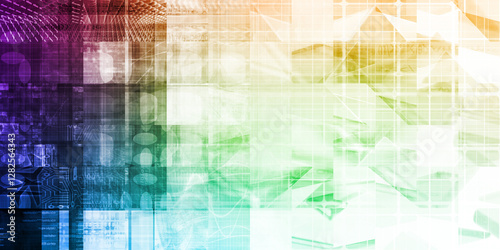 Bild auf Leinwand Futuristic Technology Background