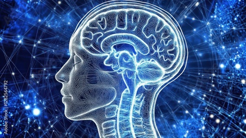 Human Brain Anatomy Neural Network Connections