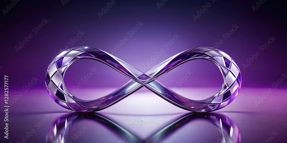 Geometric Infinity Glass Fragment on Purple Gradient Background , art, minimalism , art, minimalism , infinity Geometric Infinity Glass Fragment on Purple Gradient Background , art, minimalism , art, minimalism , infinity