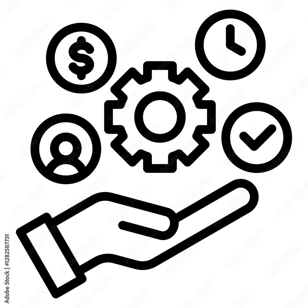 Obraz premium Risk Management Piece Icon