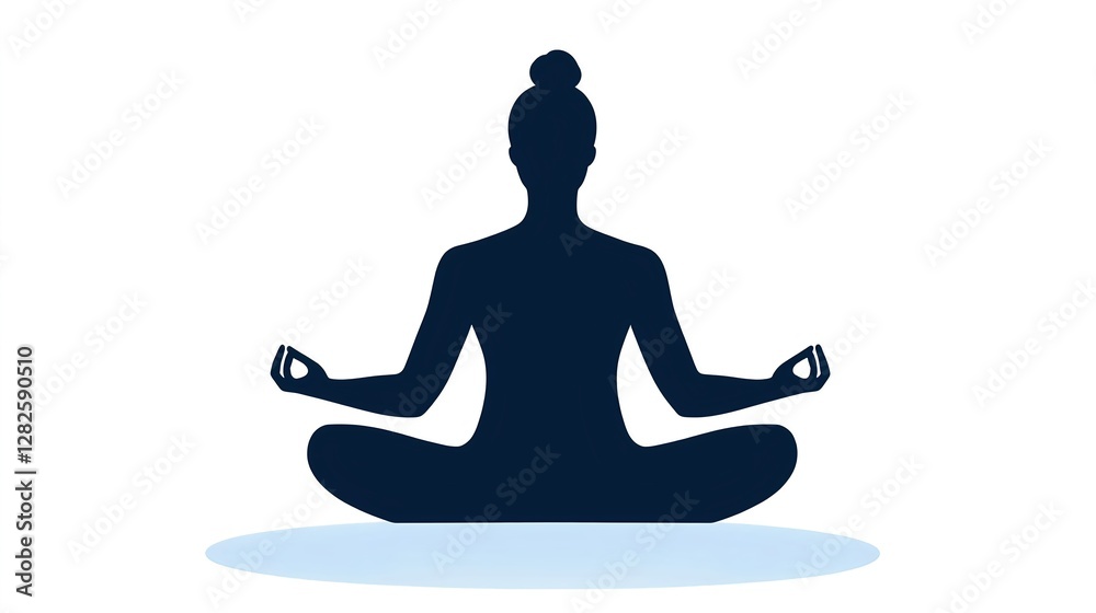 Silhouette of a Person Meditating in a Calm and Peaceful Setting Silhouette of a Person Meditating in a Calm and Peaceful Setting