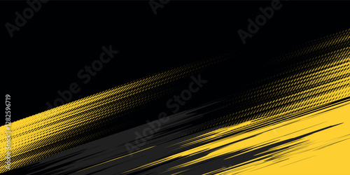 Dots halftone yellow and dark blue color pattern gradient grunge texture background. Dots pop art sport style vector illustration