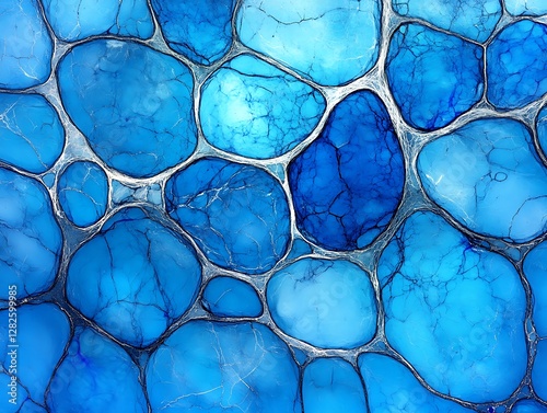 Abstract blue fluid stone texture