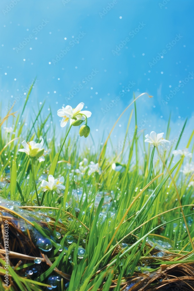 Fototapeta premium Flower field on a sunny day