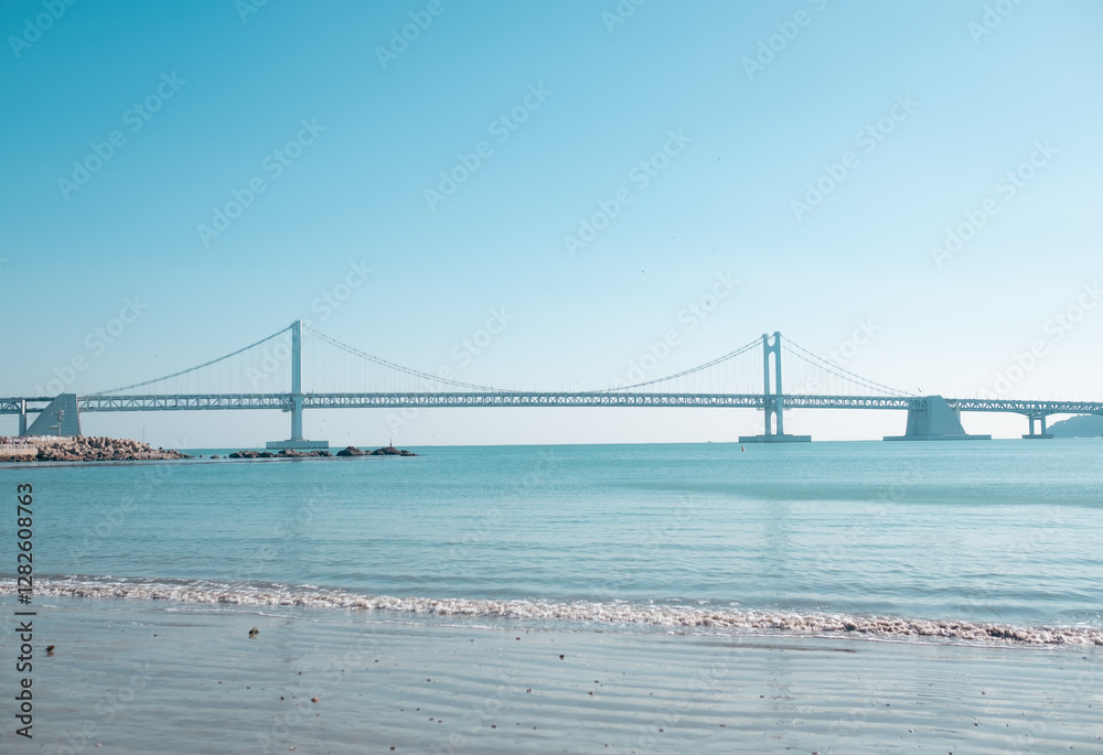 Fototapeta premium Gwangalli Beach South Korea in the summer.