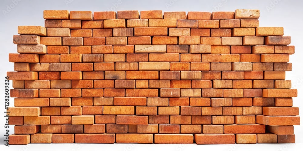 Fototapeta premium A stack of bricks arranged together to form a solid and sturdy wall, showcasing its structural integrity and architectural design features , structural integrity, building materials