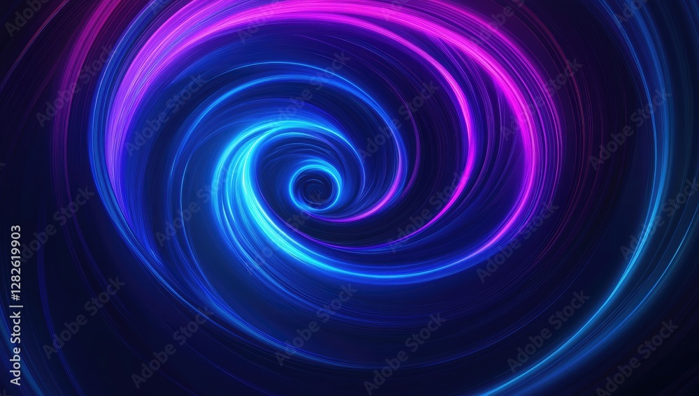 Abstract swirling neon light vortex, dark background, digital art, website design Abstract swirling neon light vortex, dark background, digital art, website design