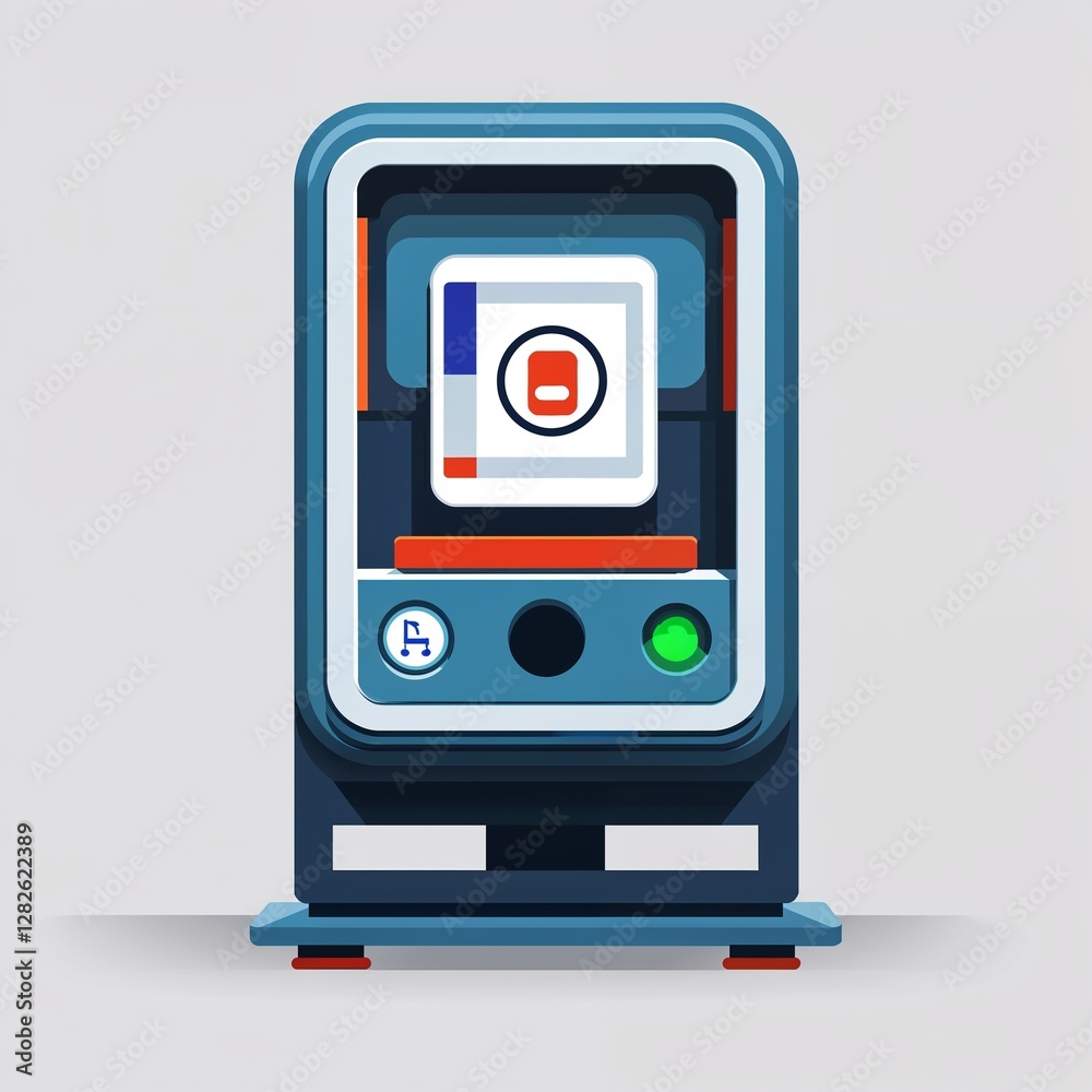 accessible voting machine icon on plain white background accessible voting machine icon on plain white background