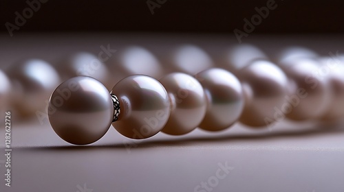 Elegant Pearl Necklace Close-Up: A Luxurious and Timeless Accessory