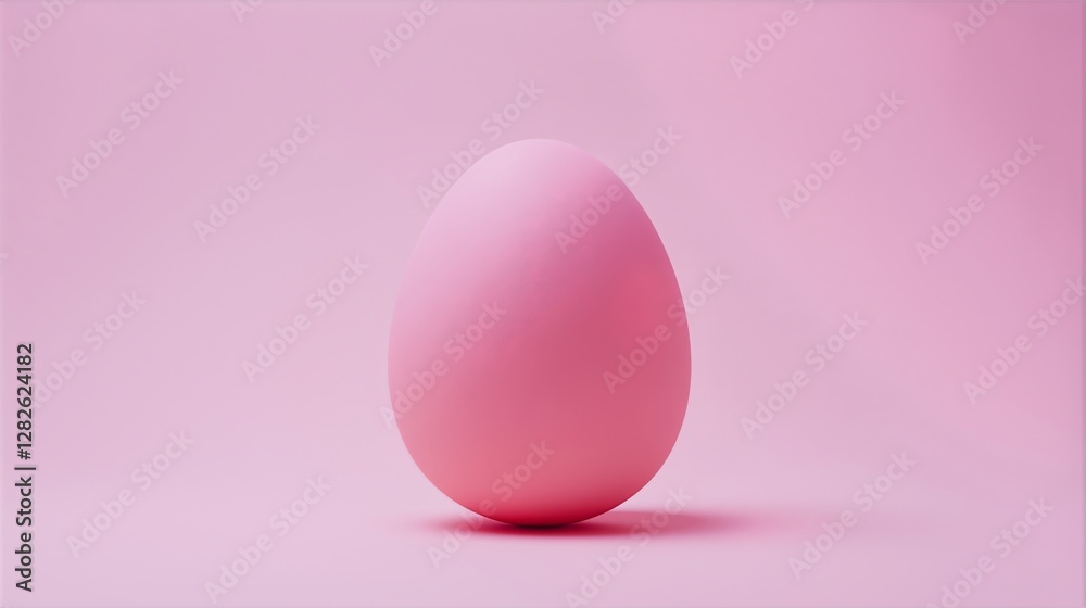 Fototapeta premium A single modern Easter egg with an elegant minimalist design,
