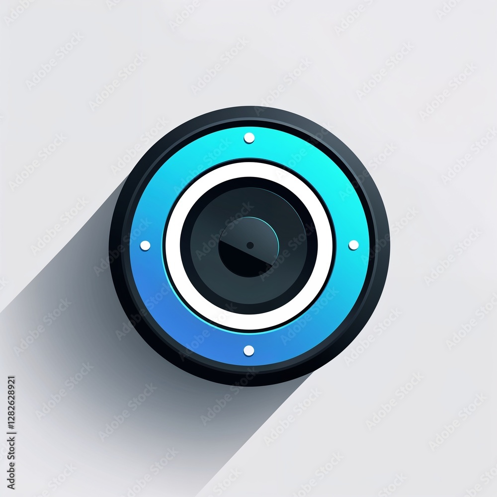 Bluetooth speaker icon on plain white background