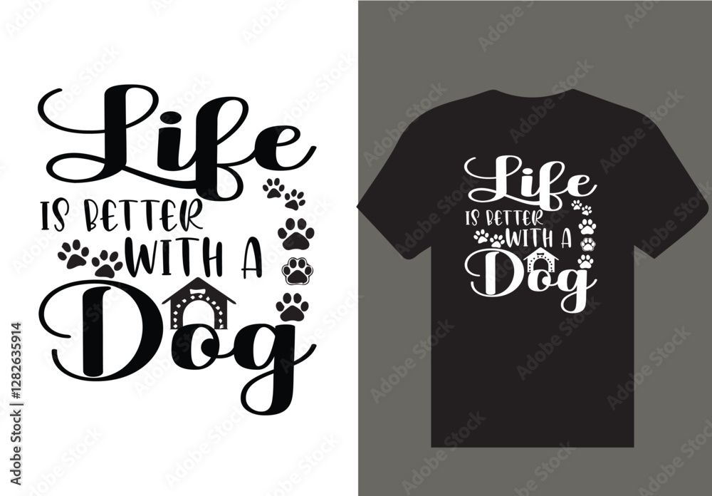 Obraz premium Awsome unick dogs t-shirt design vector quotes lettering t shirt design for print,,100% original eps vector file ,