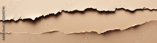 Wallpaper Mural Torn paper with shadow: Macro shot of torn paper revealing a layer of texture, the jagged edges casting intriguing shadows, creating a minimalist aesthetic. Torontodigital.ca