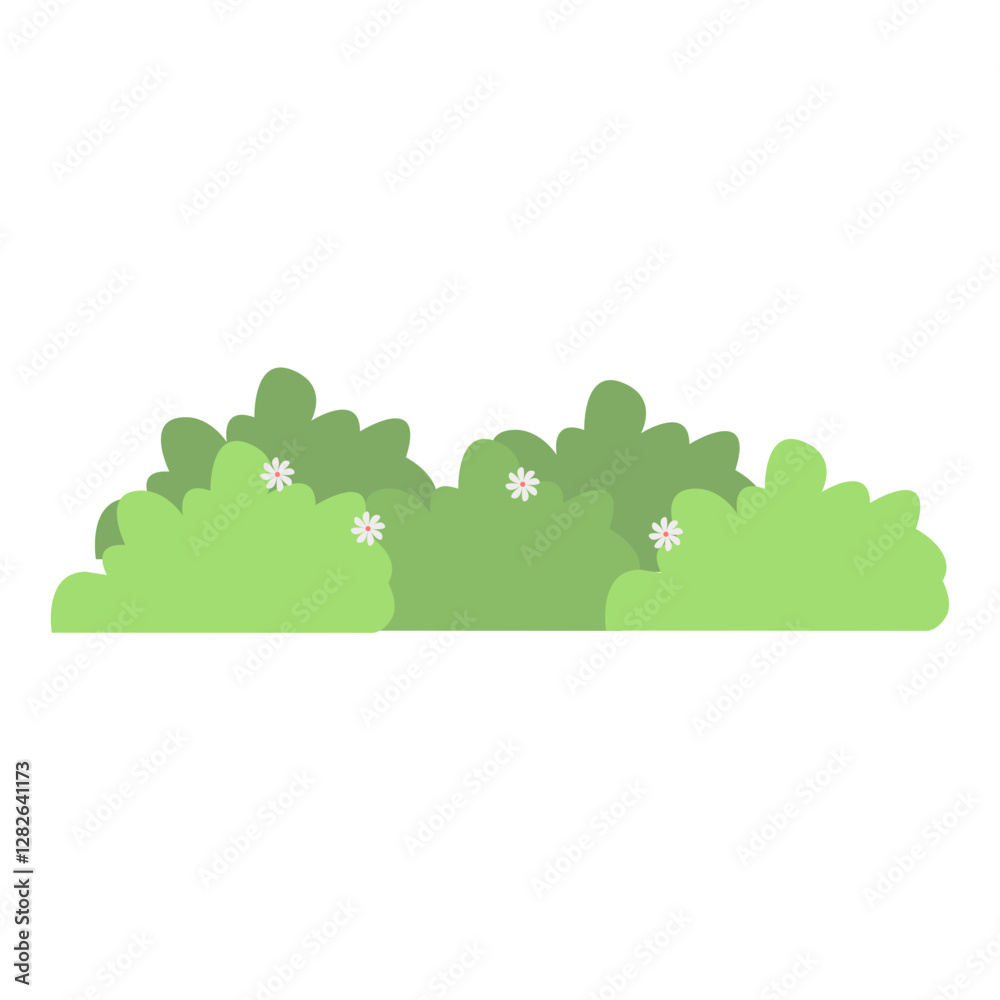 Grass Border Vector Illustration with Simple Design. Isolated on White Background Grass Border Vector Illustration with Simple Design. Isolated on White Background