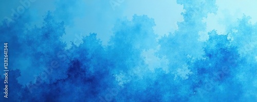 Abstract blue watercolor wash, mottled effect, splash, water texture