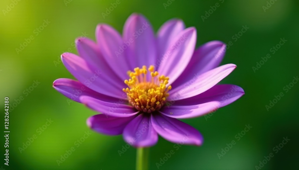 Intricate purple petals of a wildflower stand out against a vibrant green backdrop , vibrant, rural Intricate purple petals of a wildflower stand out against a vibrant green backdrop , vibrant, rural