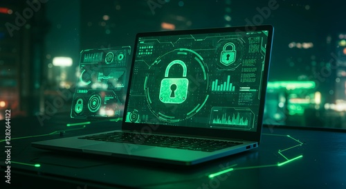 Cyber security concept good protection from hacker attack, data protection or firewall